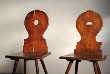 Load image into Gallery viewer, 19th Century Swiss Alpine Chairs - a Pair
